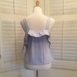 Off the shoulder ruffle tank